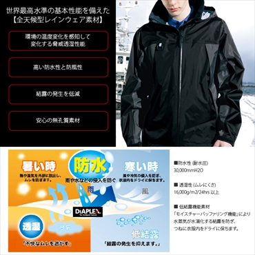 送料無料】アイトス 全天候型 レインジャケット AZ-56301 レインウェア